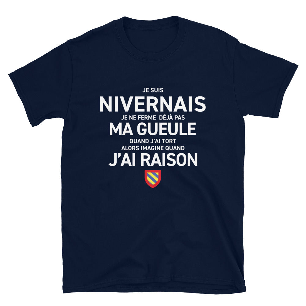 T-shirt Nivernais noir dos - Je suis Nivernais je ne ferme pas ma gueule