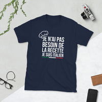 Thumbnail for T-shirt Italie bleu marine - Je suis italien avec humour