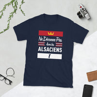 Thumbnail for T-shirt Alsace gris foncé chiné dos - Ne déconne pas avec humour