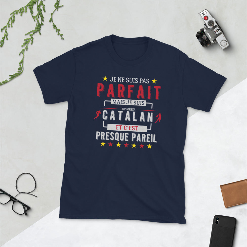 T-shirt supporter Catalan noir dos - Je ne suis pas parfait