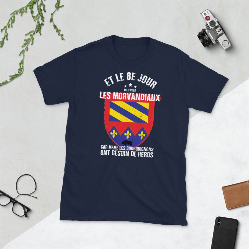 T-shirt Bourgogne bleu marine dos - Humour des Morvandiaux