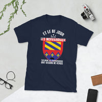 Thumbnail for T-shirt Bourgogne bleu marine dos - Humour des Morvandiaux