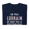 T-shirt Lorrain noir - Ne subit pas la pression, il la boit