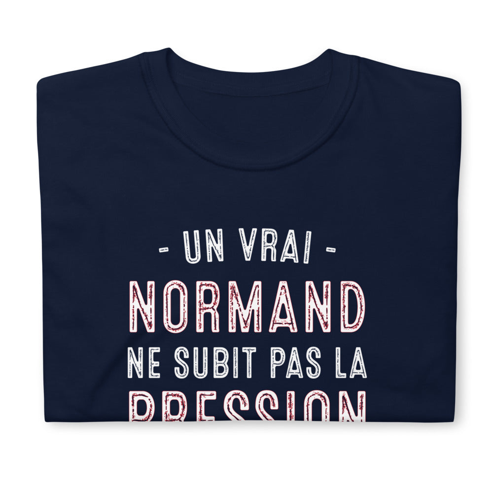 T-shirt Normand noir - Il ne subit pas la pression, il la boit