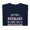 T-shirt Normand noir - Il ne subit pas la pression, il la boit