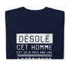 T-shirt Lozère noir - Désolé cet homme est pris