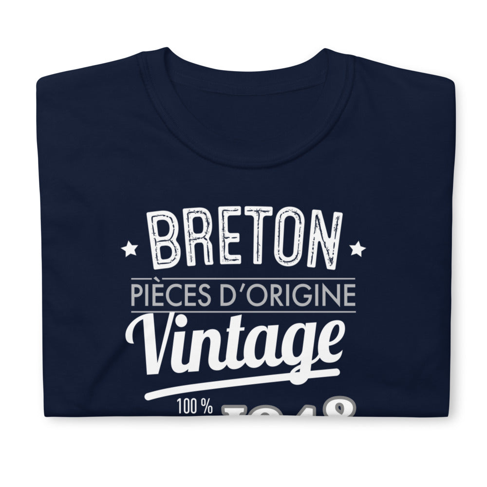 Breton Vintage année de naissance personnalisable - T-shirt standard à personnaliser