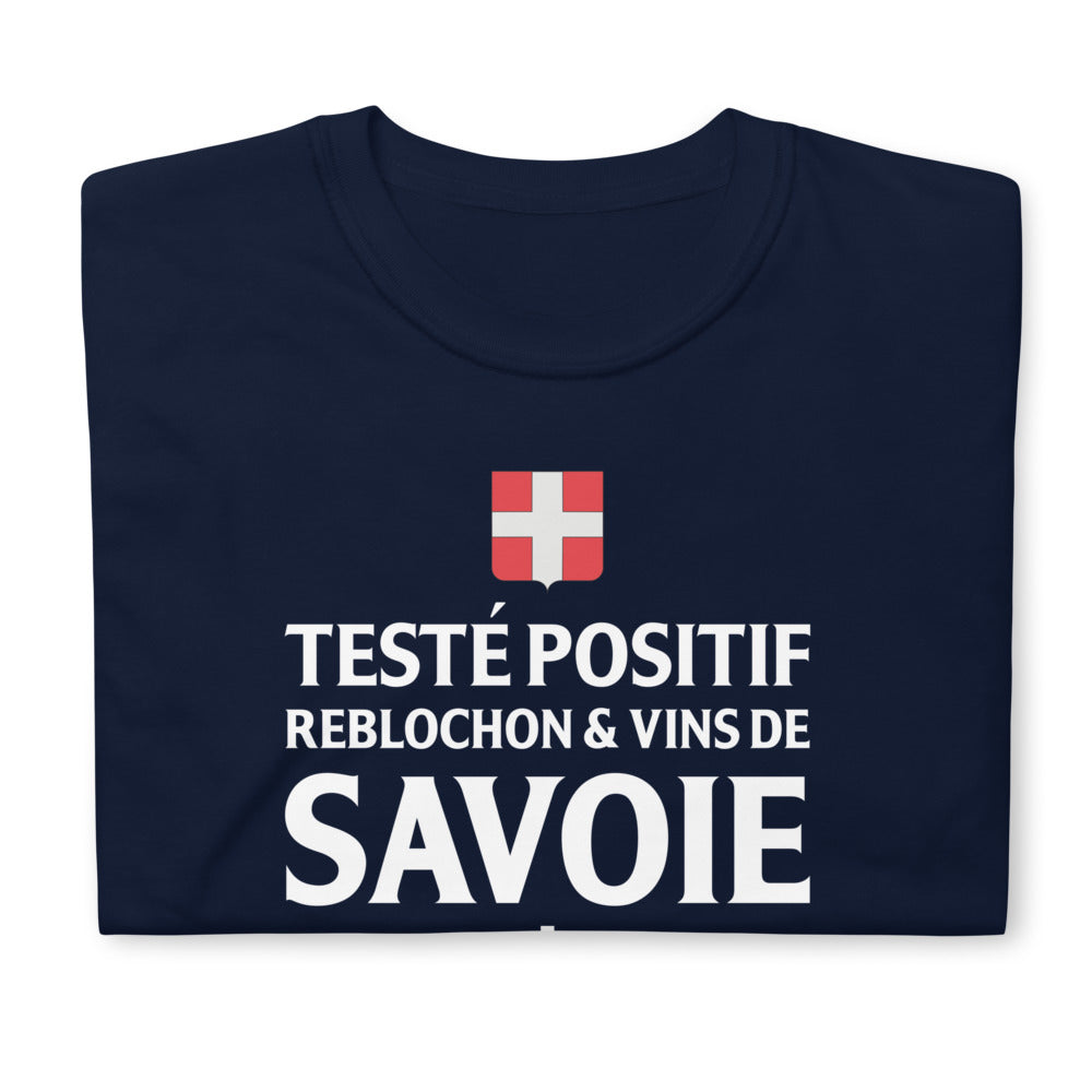T-shirt Savoie gris foncé chiné dos - Fierté du reblochon et des vins