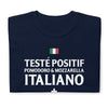 T-shirt Italie noir - Positif Pomodoro et Mozzarella humoristique