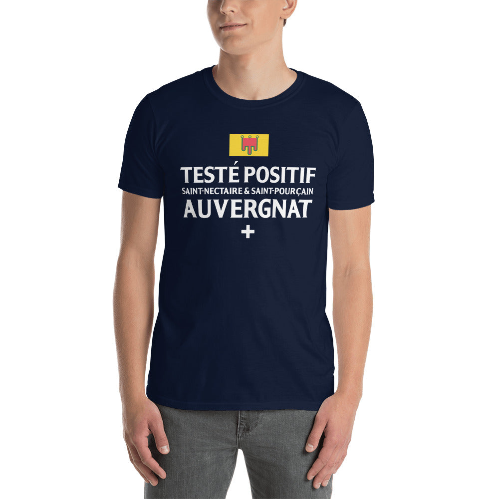 T-shirt Auvergne bleu marine - Positif Saint Nectaire et Saint Pourçain