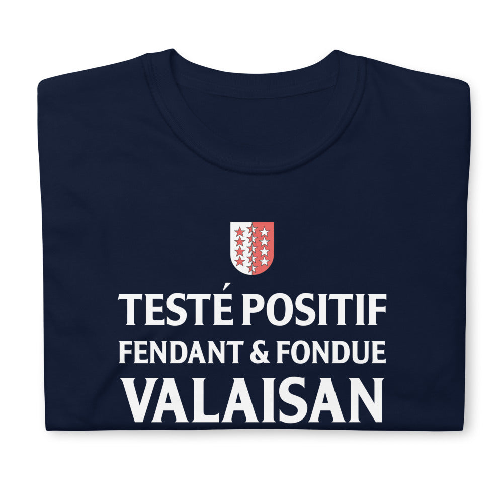 T-shirt Valaisan noir - Positif fendant et fondue