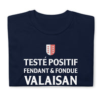 Thumbnail for T-shirt Valaisan noir - Positif fendant et fondue