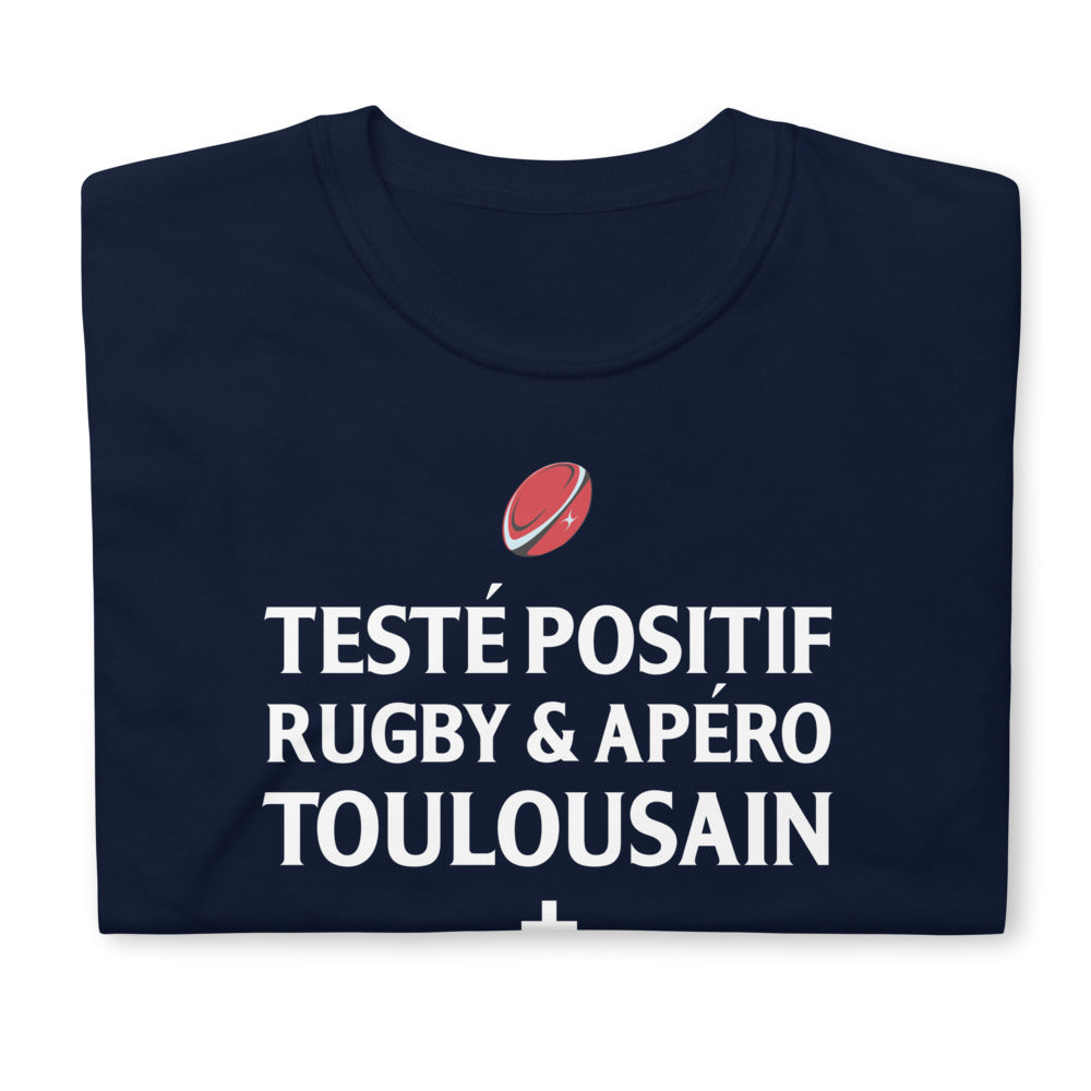 T-shirt Toulouse gris foncé chiné dos - Positif rugby et apéro