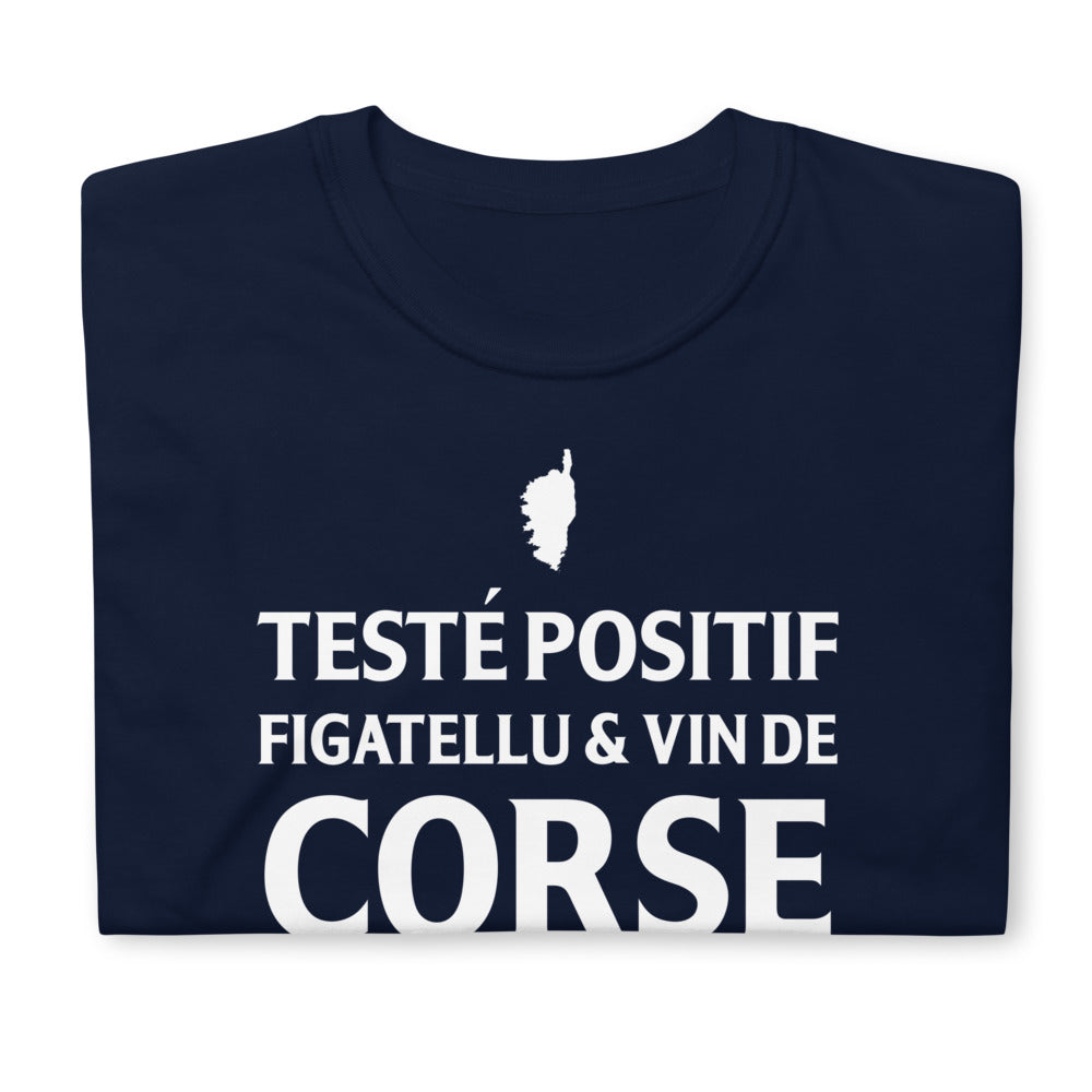 T-shirt Corse gris foncé chiné dos - Positif Figatellu et Vin de Corse