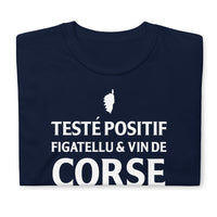 Thumbnail for T-shirt Corse gris foncé chiné dos - Positif Figatellu et Vin de Corse