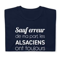 Thumbnail for Sauf errer de ma part - Alsacien - T-shirt standard