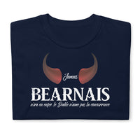 Thumbnail for T-shirt Béarn bleu marine dos - Jamais Béarnais n'ira en enfer