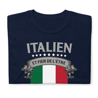 Thumbnail for T-shirt Italie noir dos - Fier d'être italien