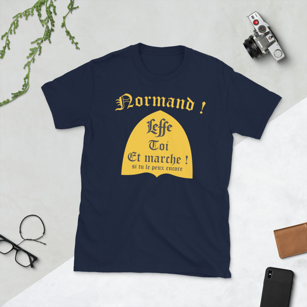T-shirt Normand gris foncé chiné dos - Leffe toi et marche