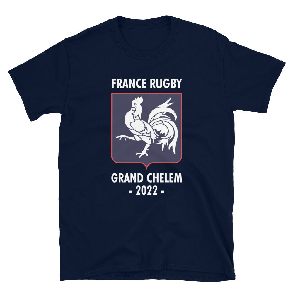 T-shirt Rugby France noir dos - Grand Chelem 2022