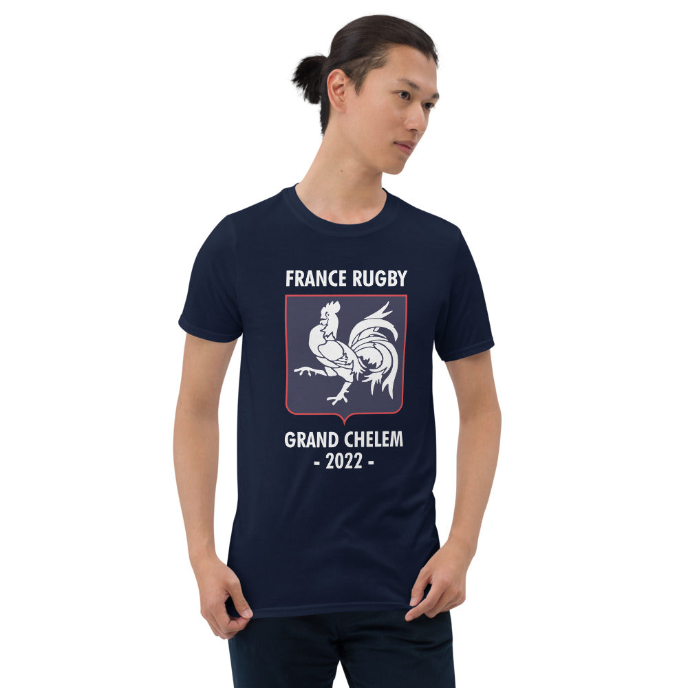 T-shirt Rugby France bleu marine dos - Grand Chelem 2022