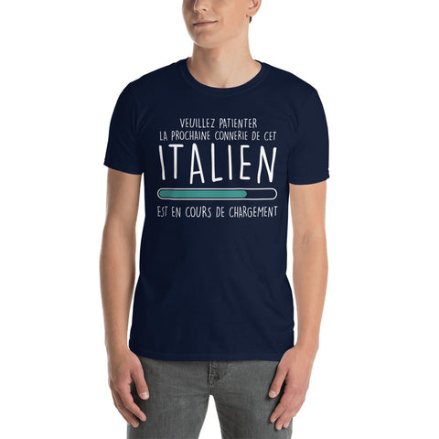 T-shirt humour Italien, connerie en cours de chargement