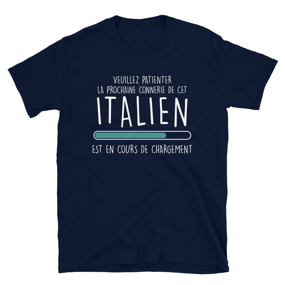 T-shirt Italie gris foncé chiné - Connerie en cours de chargement