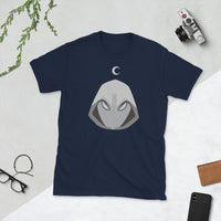 Thumbnail for T-shirt Moon Knight bleu marine dos - design inspiré de Mac Spector