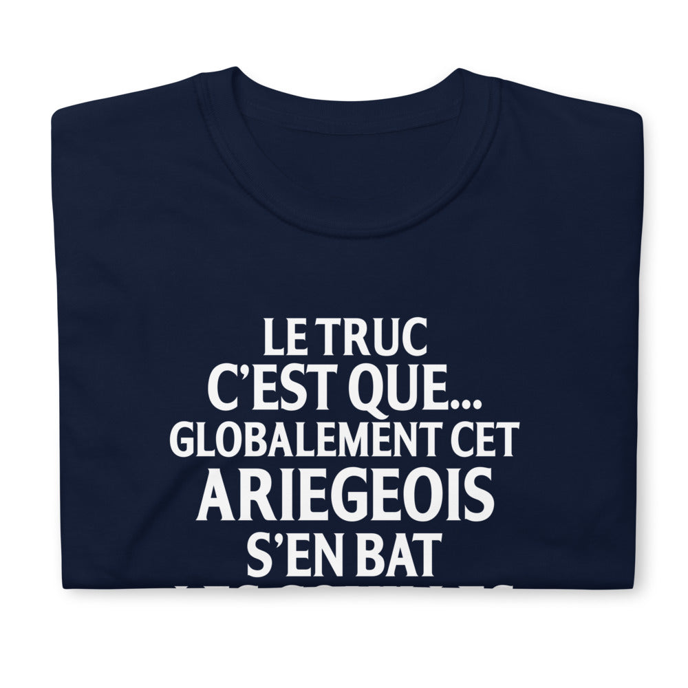 T-shirt Ariège bleu marine dos - Humour Bat les C*uilles