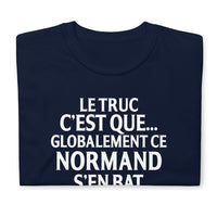 Thumbnail for T-shirt Normand bleu marine dos - Humour qui bat les c*uilles