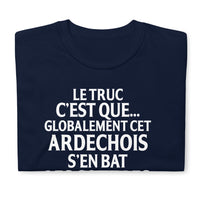 Thumbnail for T-shirt Ardéchois bleu marine dos - Humour Bat les C*uilles