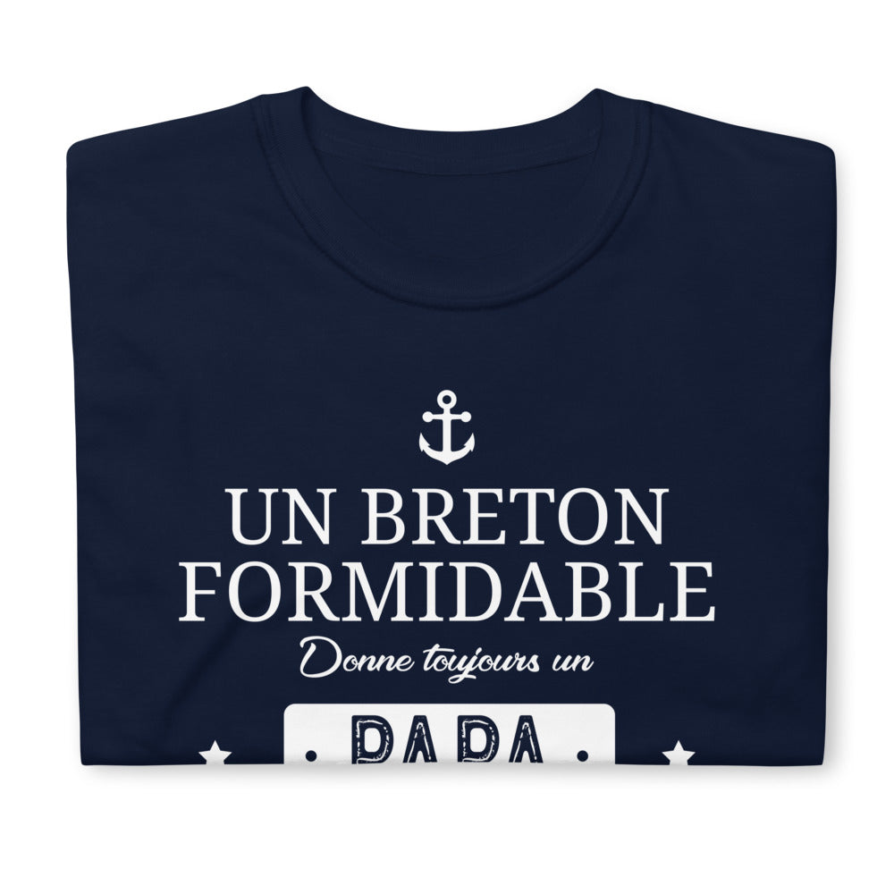 T-shirt Bretagne noir - Humour pour Papa Breton