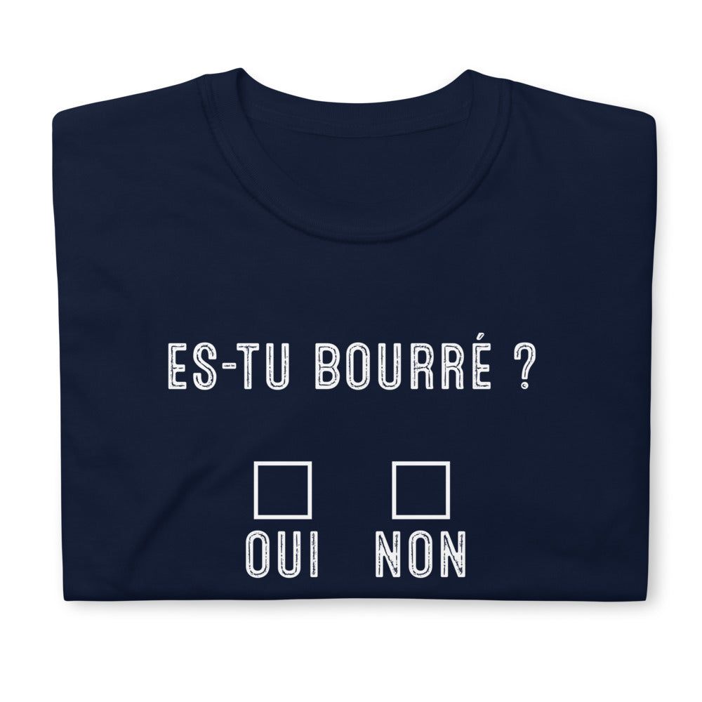 T-shirt humour Alcool bleu marine dos - Es-tu bourré avec style