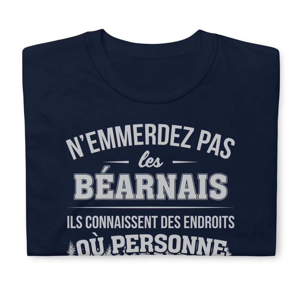 T-shirt Béarnais bleu marine dos - N'emmerdez pas les Béarnais