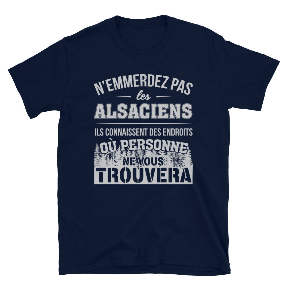 T-shirt Alsace gris foncé chiné dos - Ne les emmerdez pas