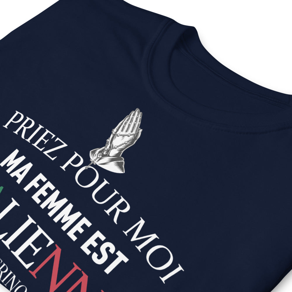 Priez pour moi ma femme est Italienne, Poverino - T-shirt standard