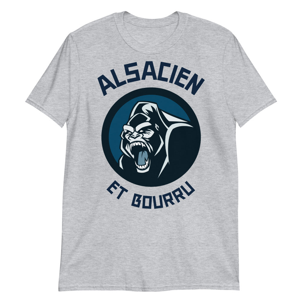 Alsacien bourru T-shirt Unisexe à Manches Courtes - Ici & Là - T-shirts & Souvenirs de chez toi