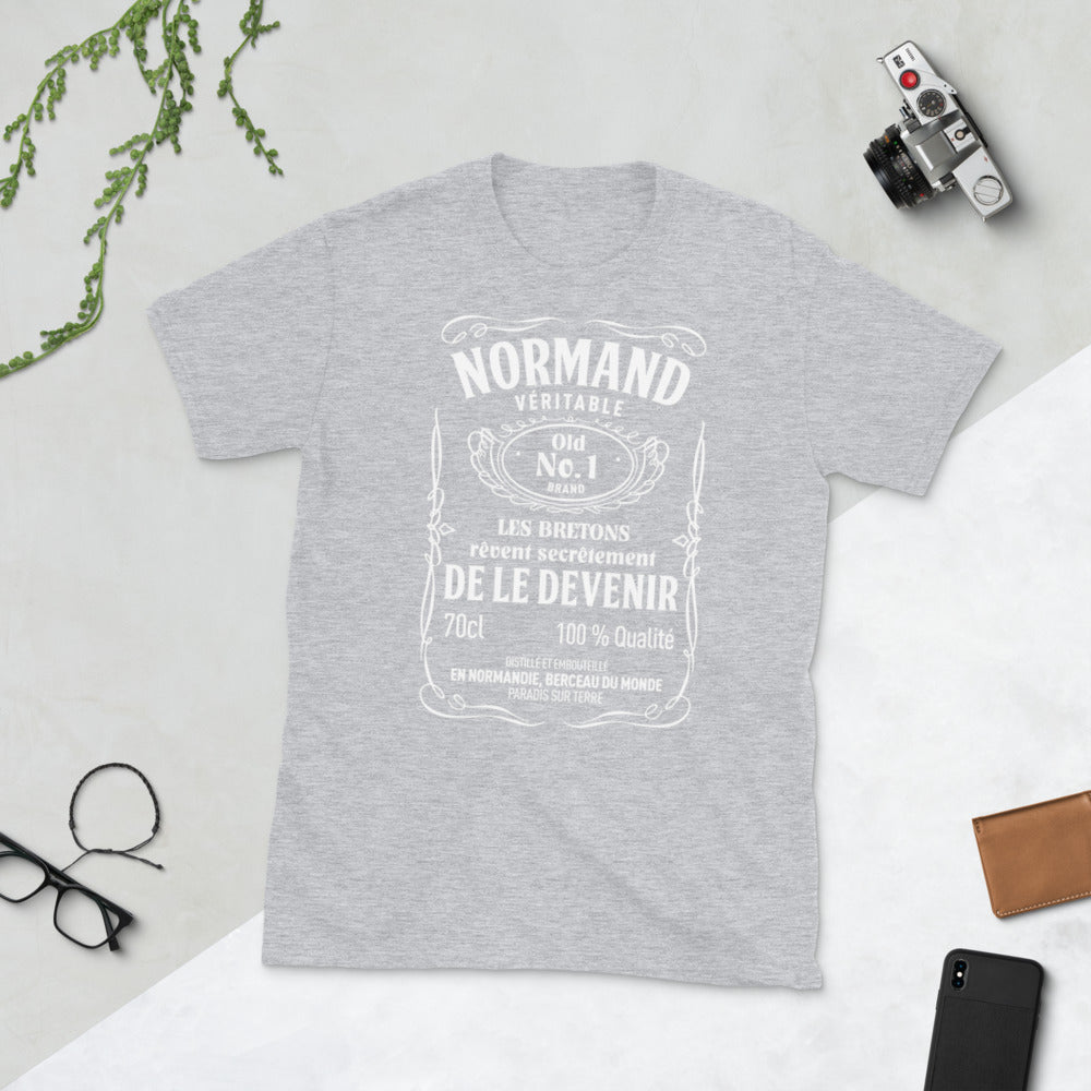 T-shirt Normand gris sport - Humour autour du whisky dos