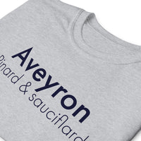 Thumbnail for T-shirt Aveyron gris sport dos - Pinard et Sauciflard humoristique