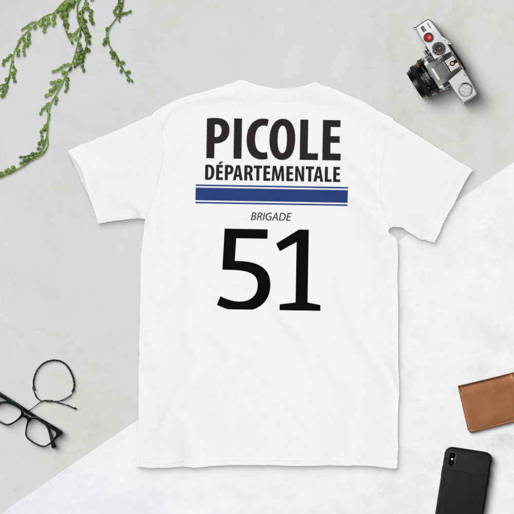 T-shirt Picole départementale gris sport - numéro personnalisable
