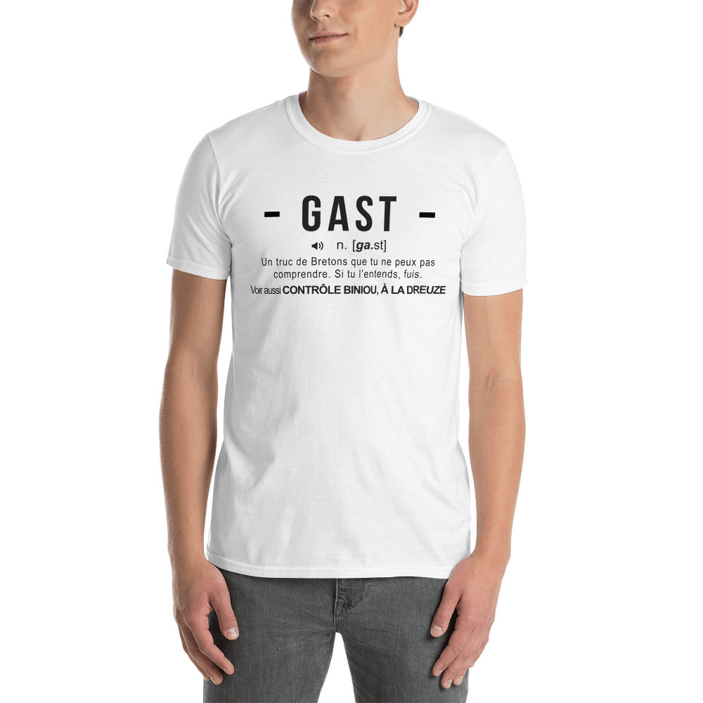 T-shirt Bretagne gris sport dos - Gast définition humoristique