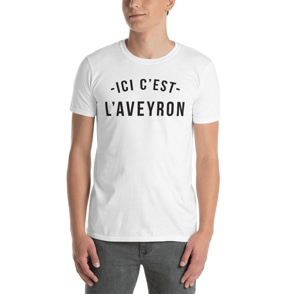 T-shirt Aveyron blanc - Ici c'est l'Aveyron