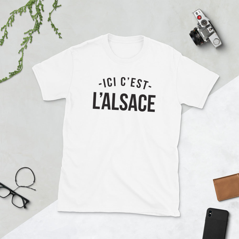 T-shirt Alsace gris sport - design humoristique sur l'Alsace
