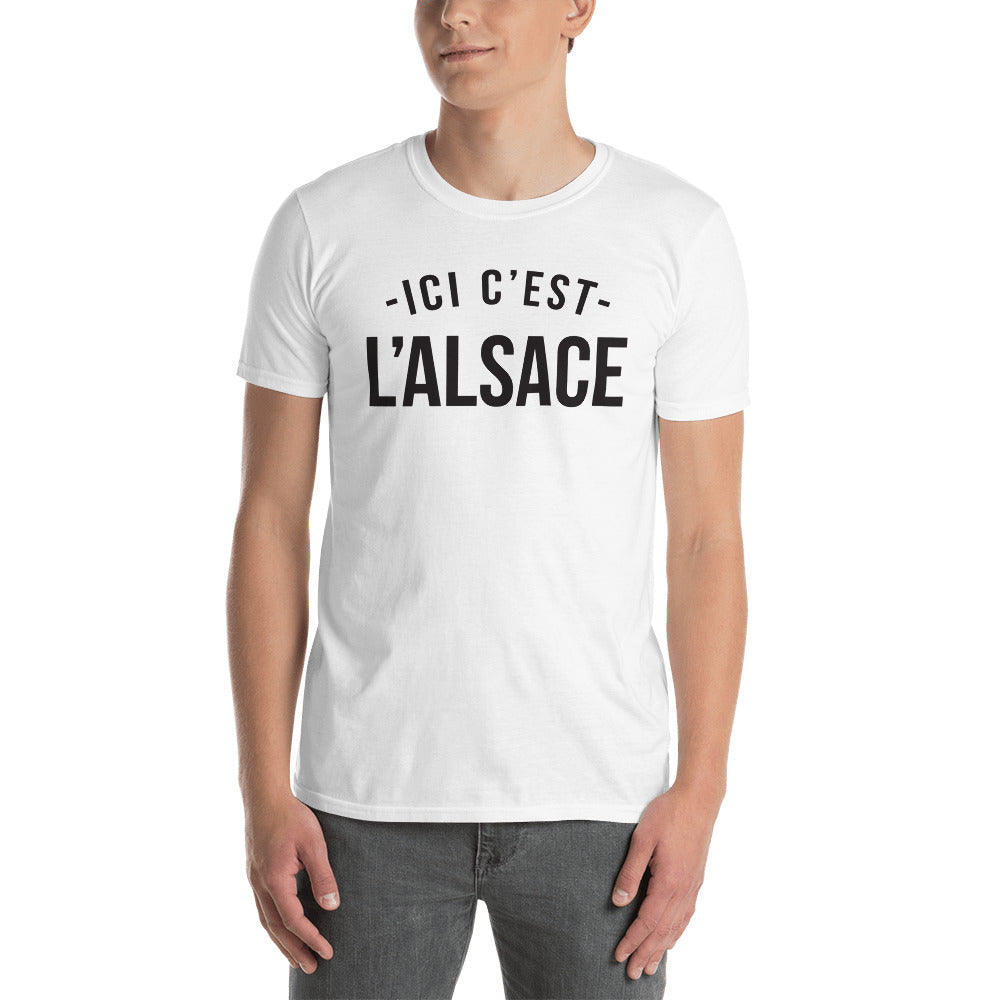 T-shirt Alsace blanc - design humoristique sur l'Alsace