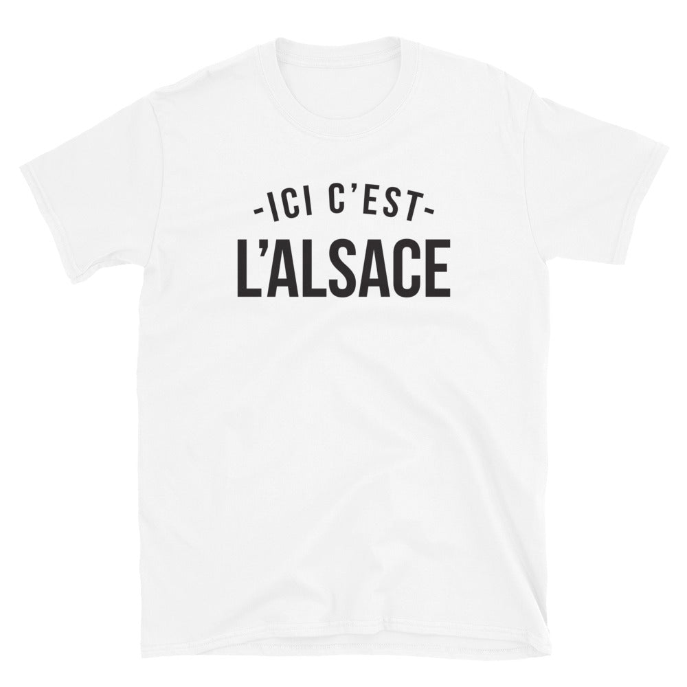T-shirt Alsace gris sport dos - design humoristique sur l'Alsace
