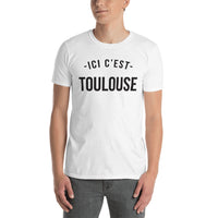 Thumbnail for T-shirt Toulouse blanc - Ici c'est Toulouse avec humour