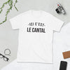 T-shirt Cantal gris sport - Ici c'est le Cantal