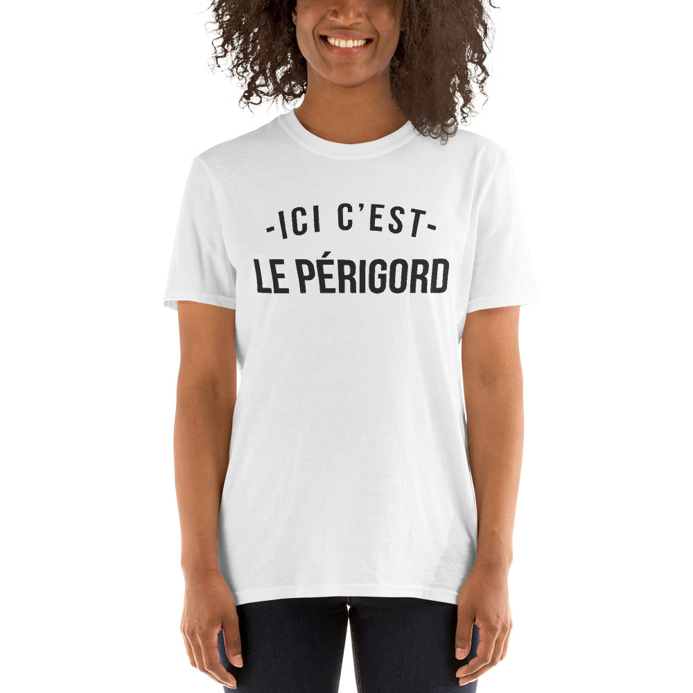T-shirt Périgord gris sport dos - Ici c'est le Périgord
