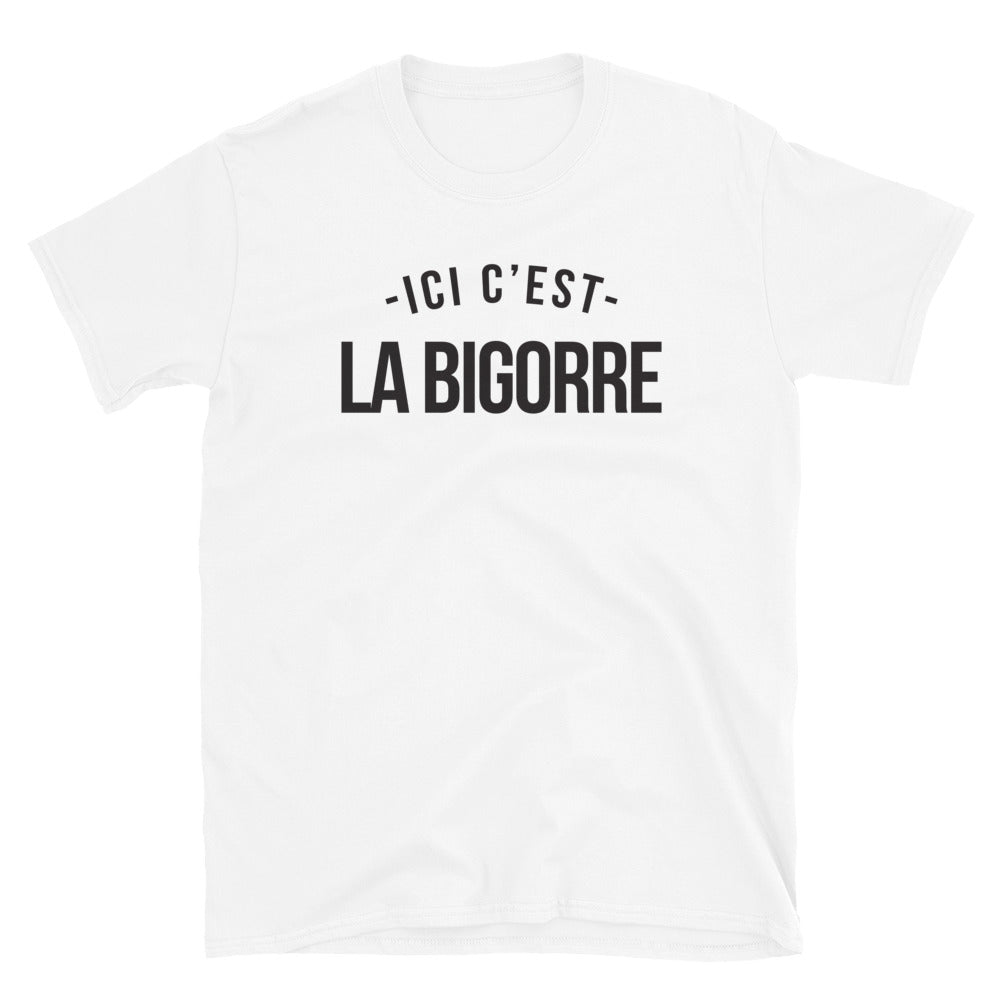 T-shirt Bigorre blanc face - Ici c'est la Bigorre