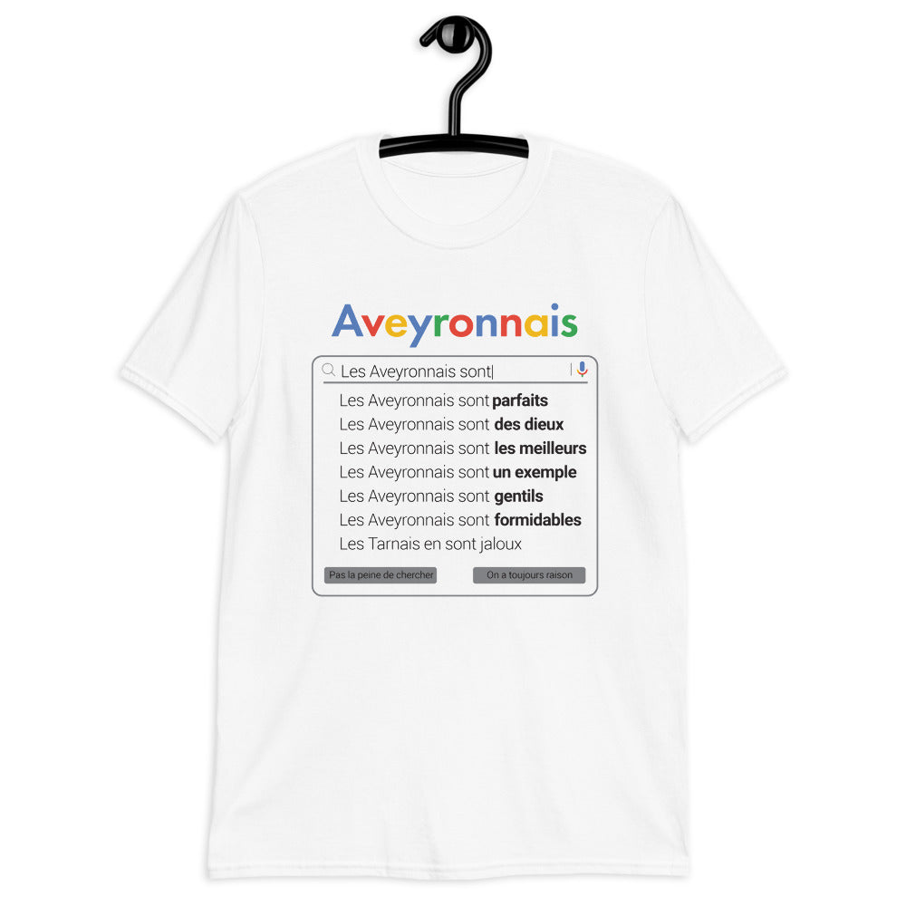 T-shirt Aveyron noir - Fierté locale et humour